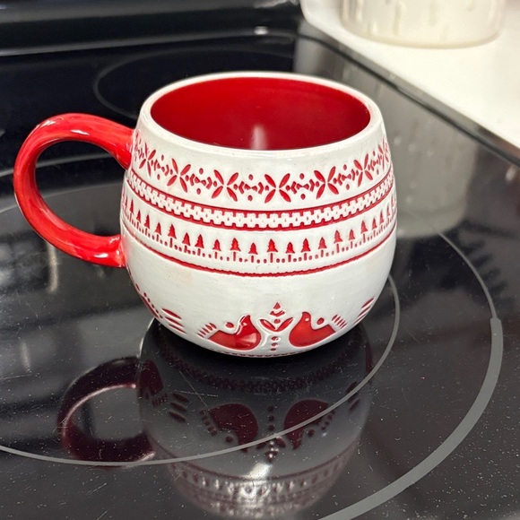 Hearth & Hand Other - Hearth & Hand Red and White Patterned Mug